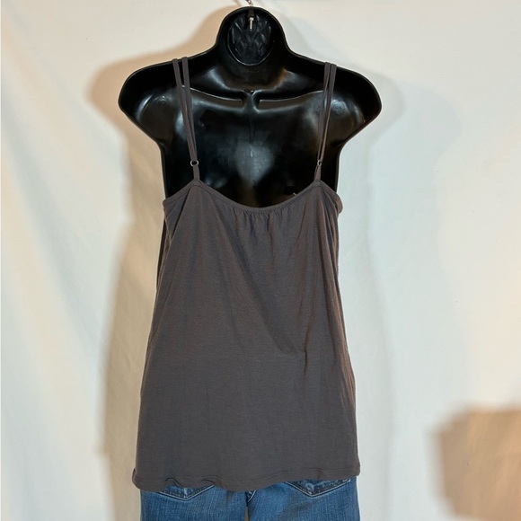 Joe's Jeans Medium Flowy V-neck Charcoal Sleeveless Tank Top Mock Button Down‎ - Picture 6 of 15